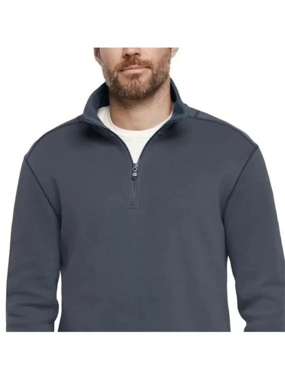 Banana Republic Men's Size M Navy Half-Zip Pullover Sweatshirt Cotton N1398